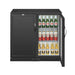 Black Back Bar Cooler with Solid Doors for drinks and cans