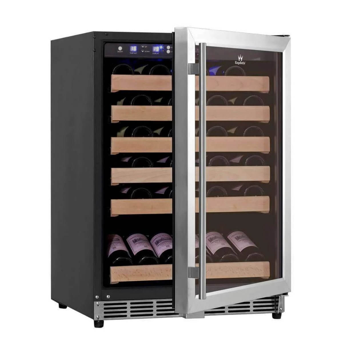 152 Litre Under Bench Glass Door Wine Fridge - Lushmist