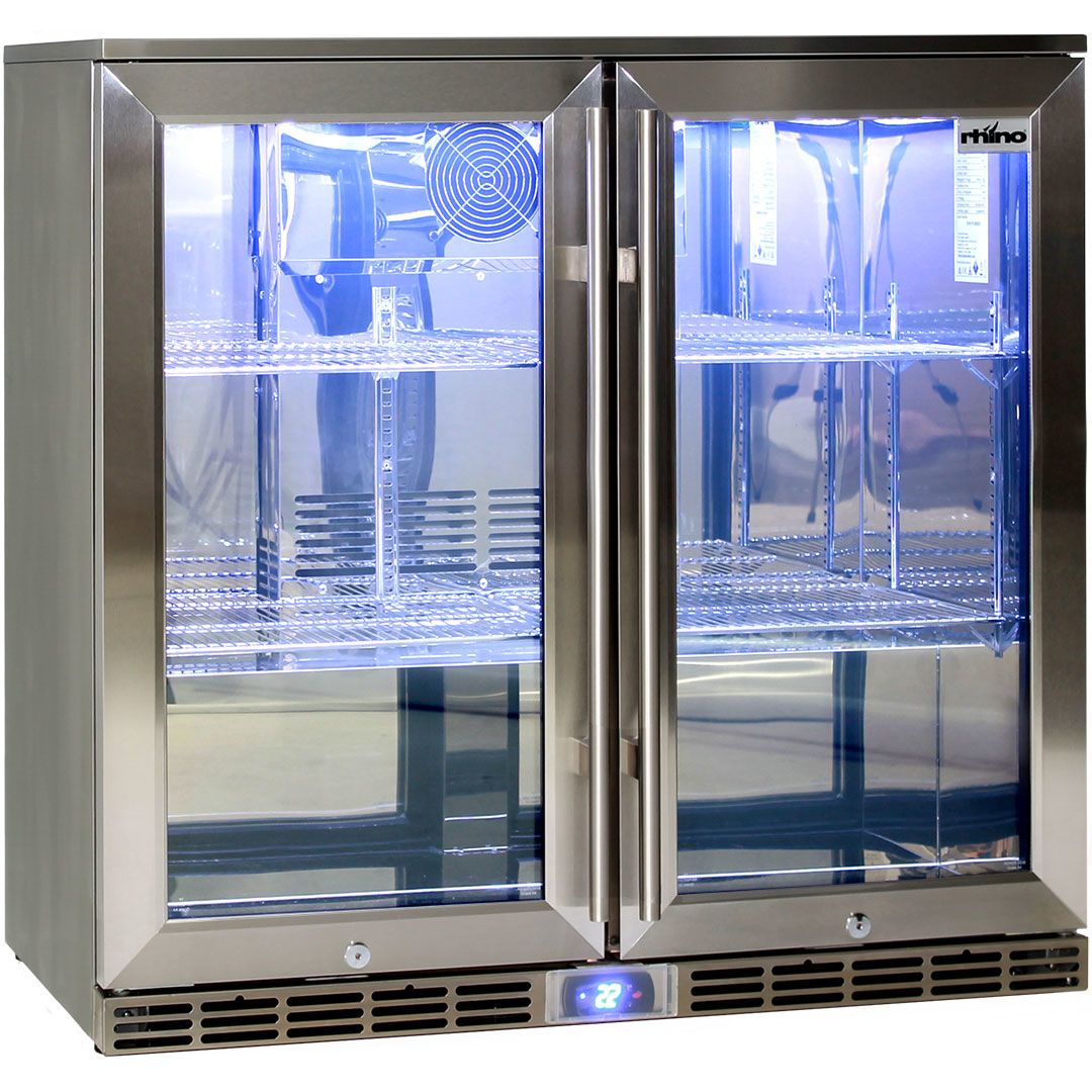 2 Glass Door Energy Efficient Alfresco 208L Bar Fridge with LOW E Glass - Lushmist