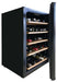 side view of a small wine fridge