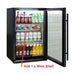 Black Bar Fridge Tropical Rated With Heated Glass and Triple Glazing 1 Door - Lushmist