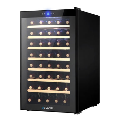 Devanti Wine Cooler Compressor Fridge Chiller Storage Cellar 51 Bottle - Lushmist