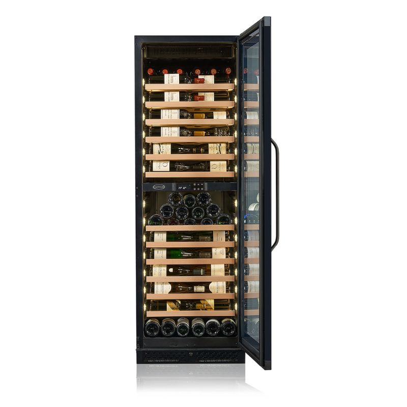 Divin Dual Zone Wine Fridge in Jet Black - Lushmist