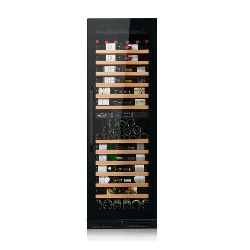 Divin Dual Zone Wine Fridge in Jet Black - Lushmist