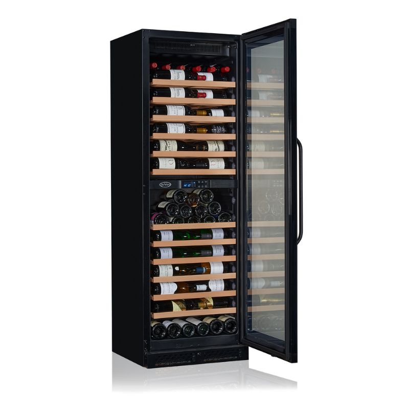 Divin Dual Zone Wine Fridge in Jet Black - Lushmist