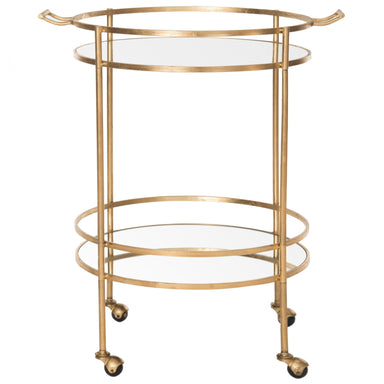 Stylish compact gold drinks trolley