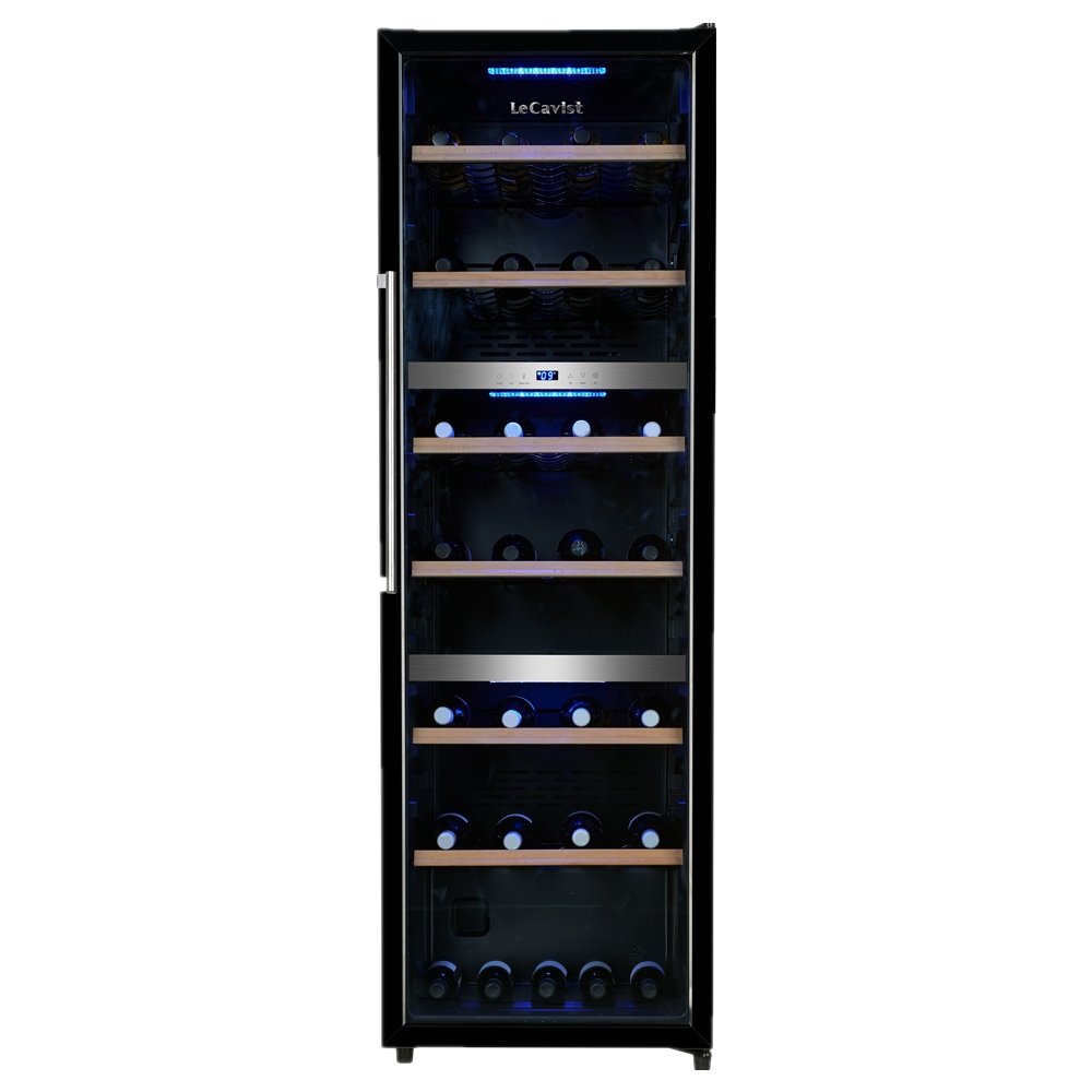 Tall black wine fridge