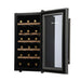 Black fridge for wine with glass door