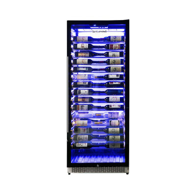 Sophisticated large glass door wine fridge