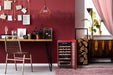 Red retro wine fridge fit for living areas at home