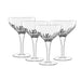 Four cocktail coupe glasses