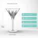 Luigi Bormioli martini glass size reference sheet