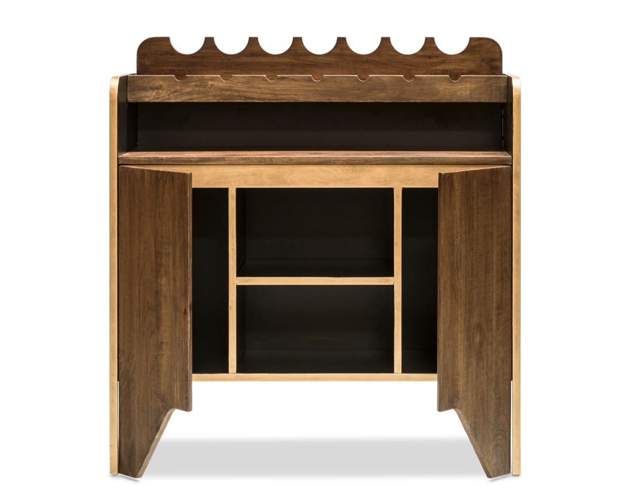 Milano Contemporary Wooden Wine Rack & Bar Cabinet - Lushmist