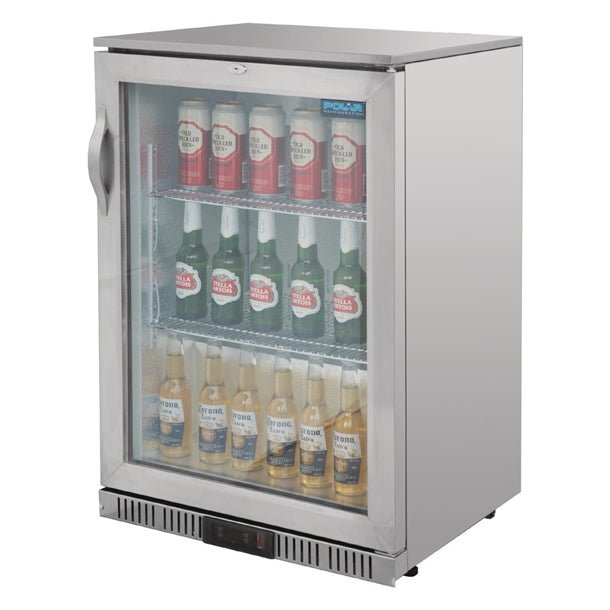 Polar G-Series Counter Back Bar Cooler with Hinged Door Stainless Steel 138L - Lushmist
