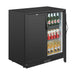 Black counter Back Bar Cooler for cans and bottled drinks
