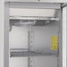 Upright stainless steel Gastro Fridge with door open