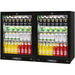 Black double door bar fridge for pub