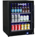 Black under bench bar fridge