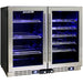 Stainless steel beer and wine fridge with LED lighting