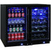 Schmick Under Bench Dual Zone Beer And Wine Bar Fridge black colour