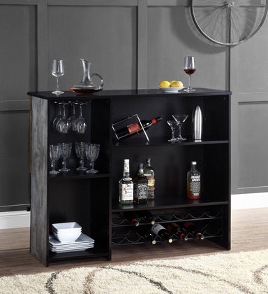 Classy bar counter for storing wine, beverages and glassware