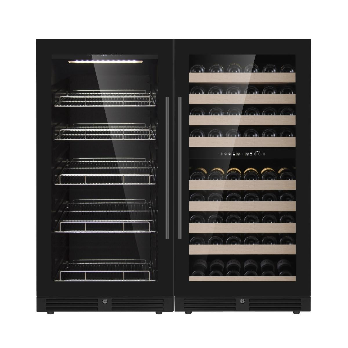 Upright Wine Cooler and Beer Refrigerator Combo With Low-E Glass 1200mm - Lushmist