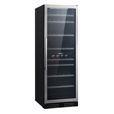Tall stainless steel wine fridge